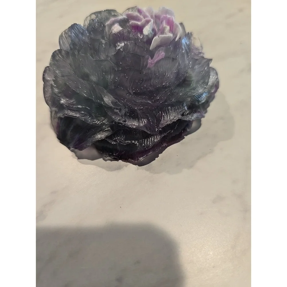 Resin Flower‎ White Clear Multi Colored Resin. 567